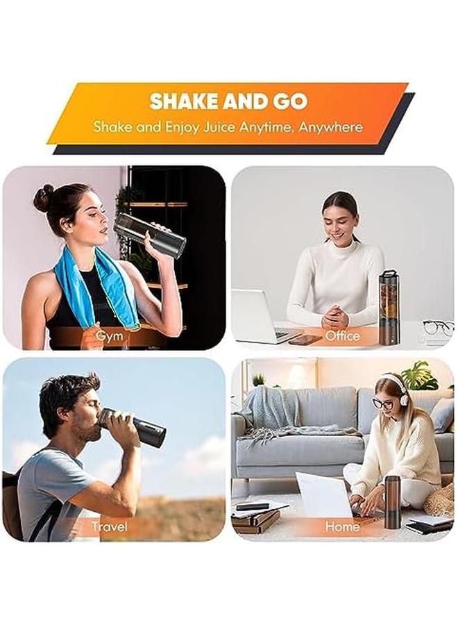 KASTWAVE Portable Blender Personal Size Blender For Shakes And Smoothies With 6 Blades 16 Oz Mini Blender Cup With Bpa Free And Usb Rechargeable For Office Gym Kitchen Black - Image 3