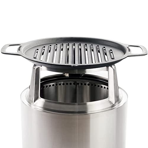 Solo Stove Bonfire Grill Top and Hub, Cast Iron Cooktop with Stainless steel Hub for 8” Elevation, Addition for Bonfire Fire Pit, Weight: 20 lbs, Diameter: 17.5" - Image 1