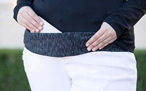BANDI Plus Size Fanny Pack for Women - Travel-Ready Pocket Belt with Secure Hidden Money & Running Belt for Phone, Passport, Keys, & Medical Devices, Adjustable Fit, Comfortable (Strata Black/Gray) - Image 3
