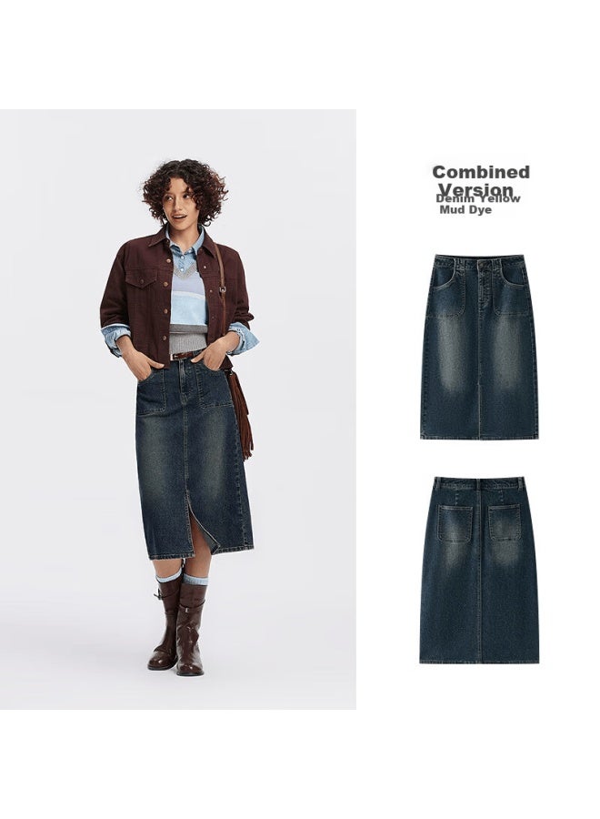 Semir Denim | Women's Split Straight Denim Skirt Mall Same Style  Autumn 103525120001 - Image 5
