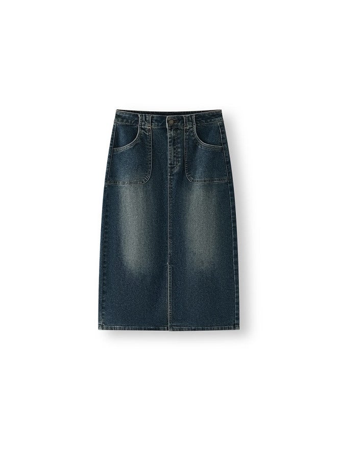 Semir Denim | Women's Split Straight Denim Skirt Mall Same Style  Autumn 103525120001 - Image 4