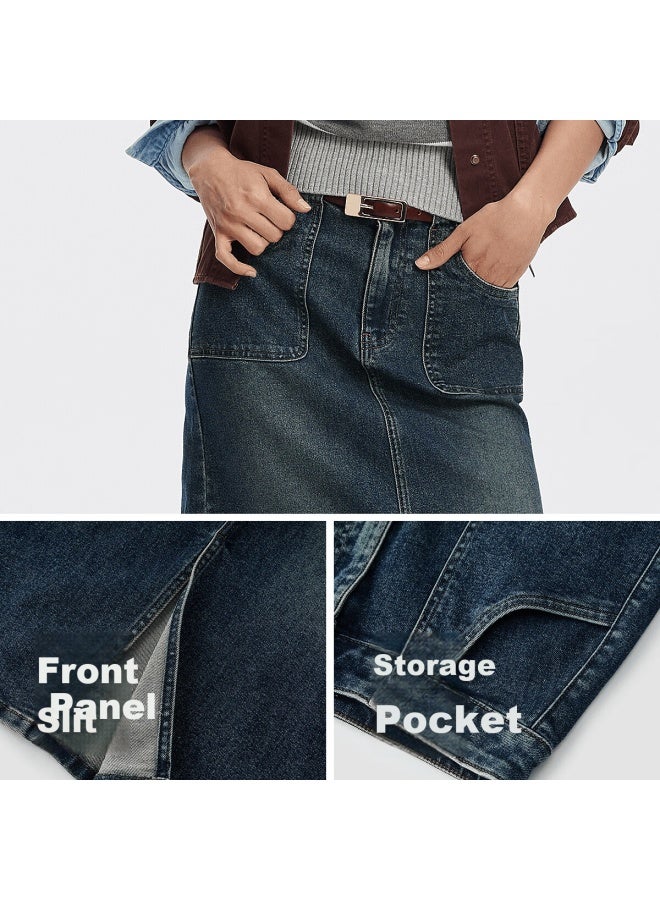 Semir Denim | Women's Split Straight Denim Skirt Mall Same Style  Autumn 103525120001 - Image 2