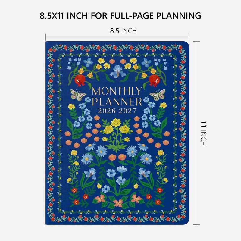 Jotsome Monthly Planner 2026-2027, Jotsome 16 Months Calendar Planner from March 2026 to June 2027, 8.5"x11", Stitched Binding, Soft Cover, Daily Monthly Personal Planner for School Plan, Study and Schedule, Florals - Image 5