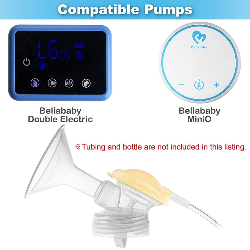 Nenesupply Pump Parts 19mm Compatible with Bellababy Breastpump Baby Bella Baby MiniO Double Breastpumps Replace Bellababy Pump Parts Detachable Flange Pump Accessorues Include Valve Membrane - Image 3