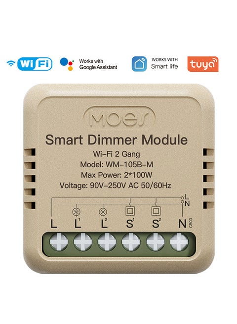 Tuya WiFi Intelligent Switch Dimmer DIY Module Light Switch Mobilephone APP Remotely Control Activate Home Devices Compatible with Alexa and Google Assistant for Voice Control