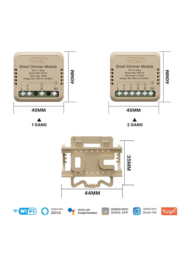 Tuya WiFi Intelligent Switch Dimmer DIY Module Light Switch Mobilephone APP Remotely Control Activate Home Devices Compatible with Alexa and Google Assistant for Voice Control