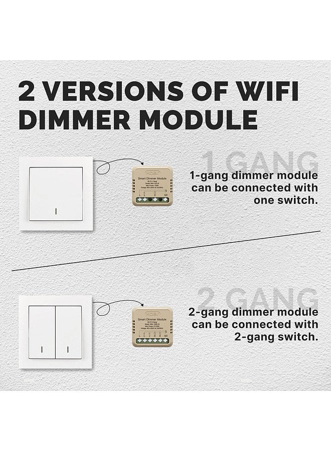 Tuya WiFi Intelligent Switch Dimmer DIY Module Light Switch Mobilephone APP Remotely Control Activate Home Devices Compatible with Alexa and Google Assistant for Voice Control