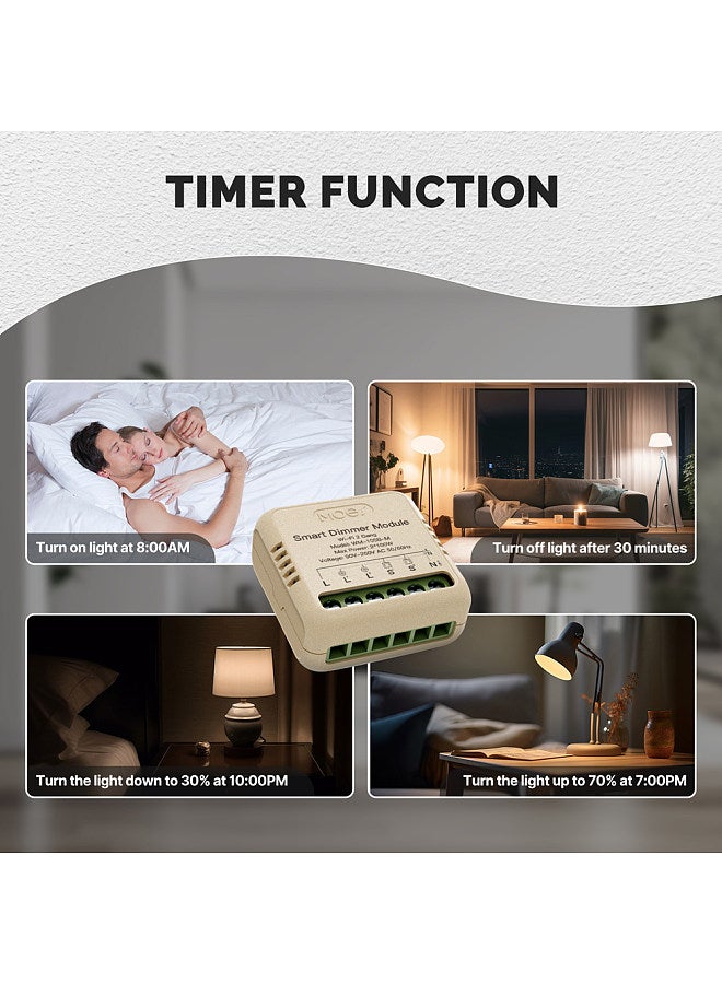 Tuya WiFi Intelligent Switch Dimmer DIY Module Light Switch Mobilephone APP Remotely Control Activate Home Devices Compatible with Alexa and Google Assistant for Voice Control