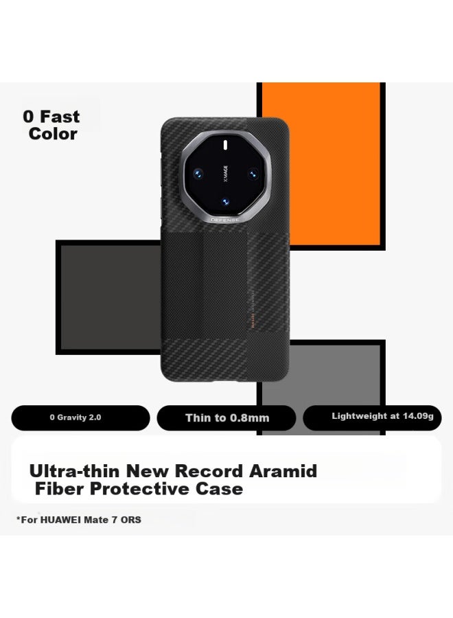 Defense Huawei Mate70rs Phone Case Kevlar Aramid Fiber Woven 70rs Extraordinary Master Collector's Edition Protective Case Patchwork Mondrian - Image 3