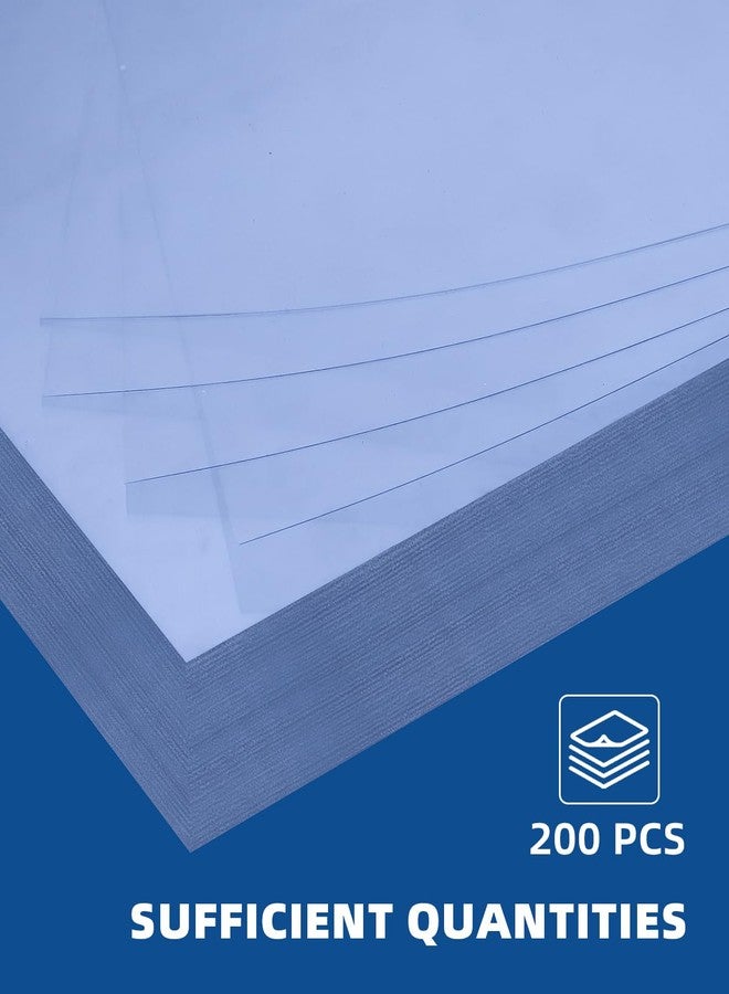 Dynta Binding Covers 200 Pack Clear Report Cover, 8 mil PVC Cover Sheets for Binding, Letter Size 8.5 x 11 Inches, Square Corners, Un-Punched, Office Supplies - Image 3