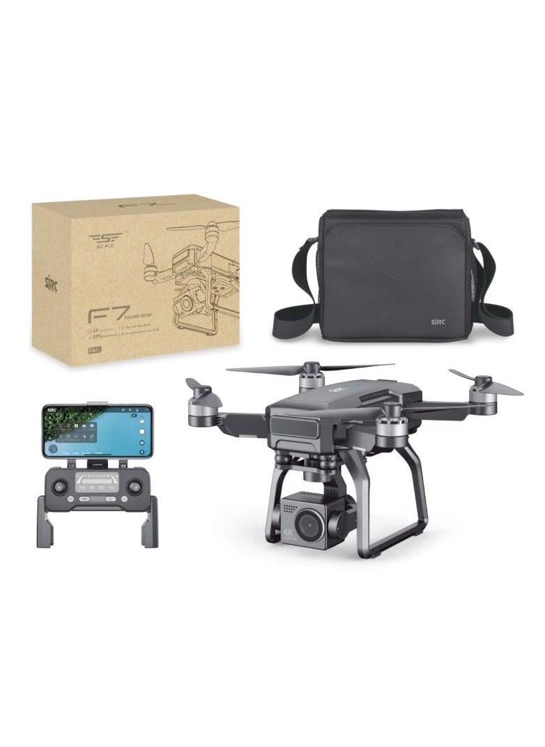 F7 GPS Drones with Camera for Adults 4K 3-Axis Gimbal 25+25 Mins Flight Time Night Shooting Brushless Motor （2 battery）