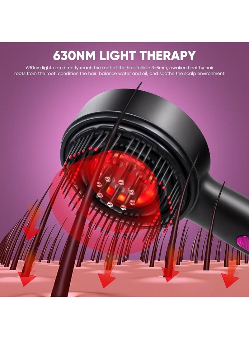 MOSH Hair Brush Scalp Oil Applicator Rechargeable Vibration Massage and Comb Follicle Massager for Hair Growth and Anti-Hair Loss - Image 3