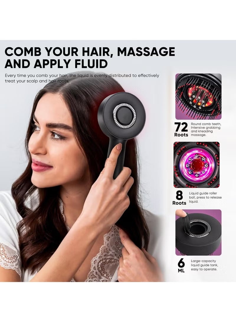 MOSH Hair Brush Scalp Oil Applicator Rechargeable Vibration Massage and Comb Follicle Massager for Hair Growth and Anti-Hair Loss - Image 4