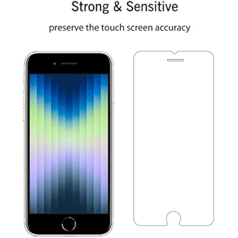 2Pack 0.33mm Tempered Glass Screen Protector for iPhone SE 2020/2022 (2nd Generation), 4.7 Inch, 9H Hardness, Anti-Fingerprint, High Definition, 2 Pieces - Image 5