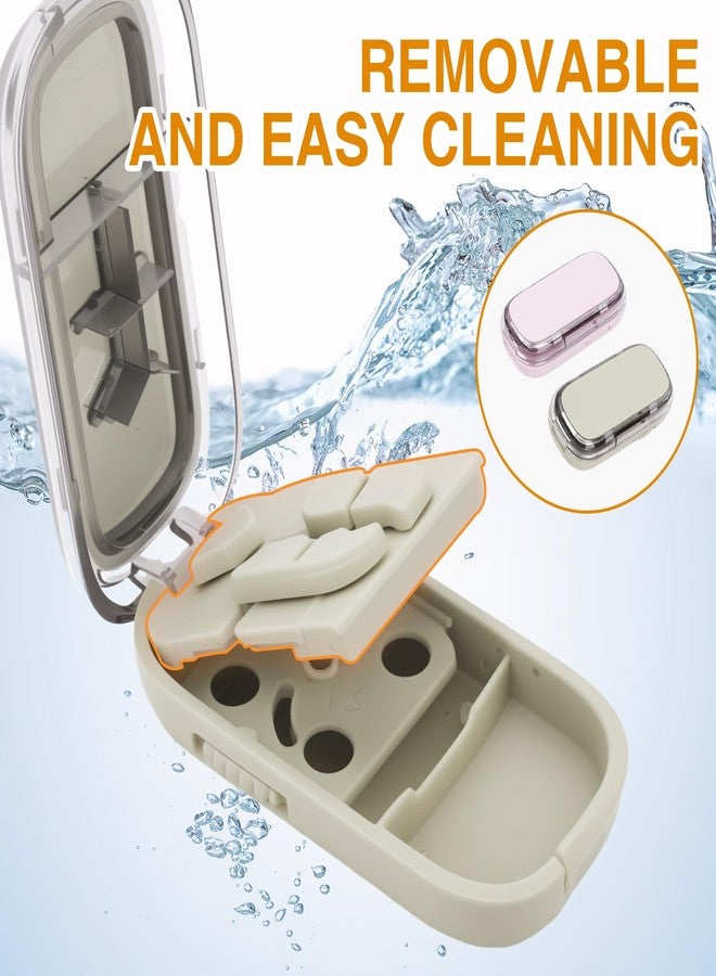 OPLCFO 2PCS Portable Pill Cutter Splitter, 1/2 1/3 1/4 Pill Cutter Splitter for Small and Tiny Pills with Storage Box - Image 5