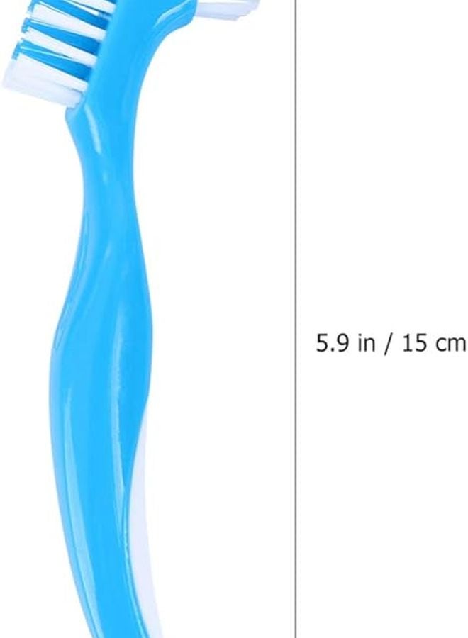 EXCEART 6 قطع فرشاة أسنان للأطقم السنية مجموعة مزدوجة النهاية مقبض غير قابل للانزلاق لتنظيف الأسنان الاصطناعية - Image 3