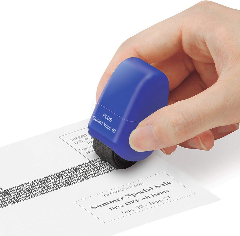 Plus Guard Your ID Identity Protection Stamp Roller, Blue, IS-520CM - Image 4