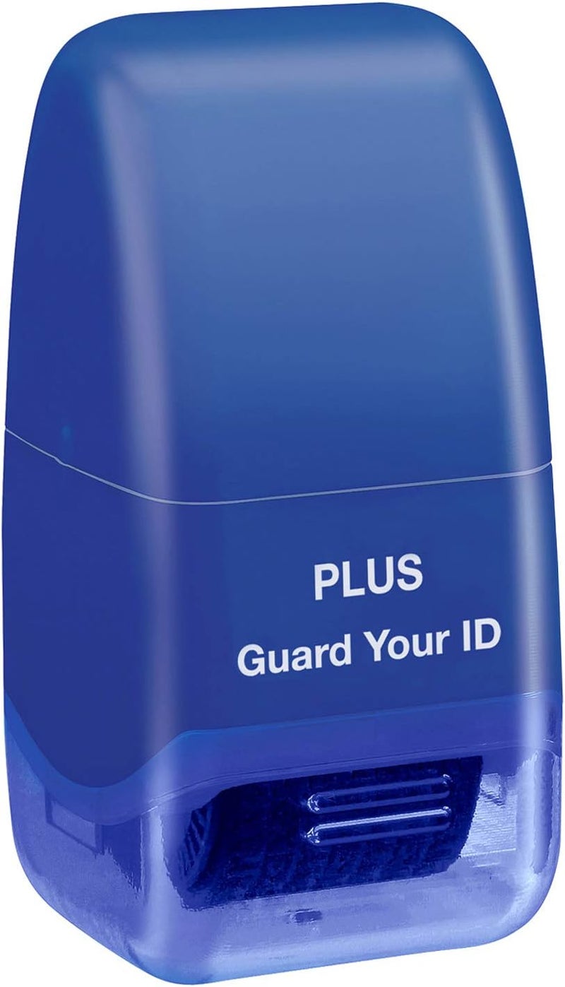Plus Guard Your ID Identity Protection Stamp Roller, Blue, IS-520CM - Image 1