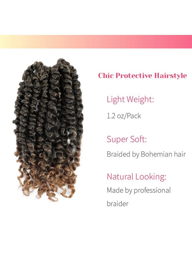 BOHOBABE The BOHOBABE Pre-twisted Passion Twist Crochet Hair 8 Inch Short Pre-looped Crochet Passion Twist Braiding Hair 8 Packs (T27) - Image 3