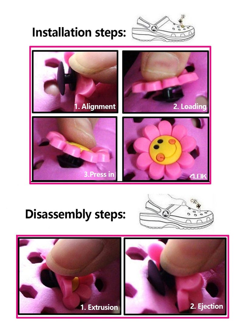 22 Pcs Crocs Bracelet Wristband Wear Shoes Decorations Charms Accesories For backpack pencil Case Cup Cover  - Image 5
