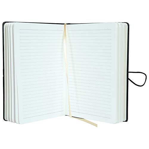 Kitabby - Legacy Clasp - A5 Size - Hard Bound Notebook with an Elastic Band and Hook Locking Mechanism - Padded PU Soft Leather Cover Material - (Black) [Office Product] - Image 5
