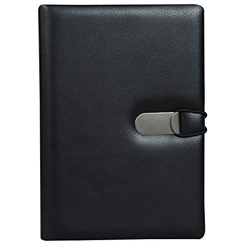 Kitabby - Legacy Clasp - A5 Size - Hard Bound Notebook with an Elastic Band and Hook Locking Mechanism - Padded PU Soft Leather Cover Material - (Black) [Office Product] - Image 3