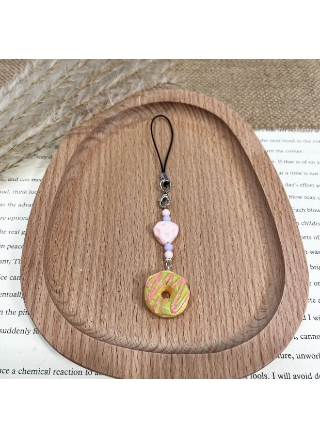 NIBEMINENT Phone Charm/ Chain Strap for Women Girls, Simulated Food Toys Cell Phone Case Lanyard Wrist Strap 
