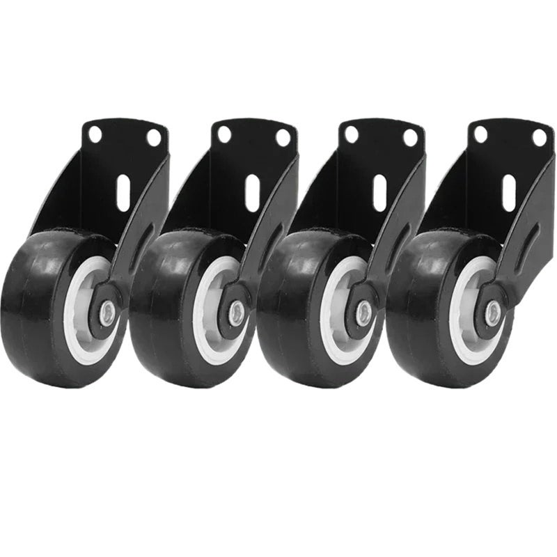 Grey Small Furniture Caster Wheels Rubber Wheel Pulley Hardware 1 2 4 6 PCS - Image 2