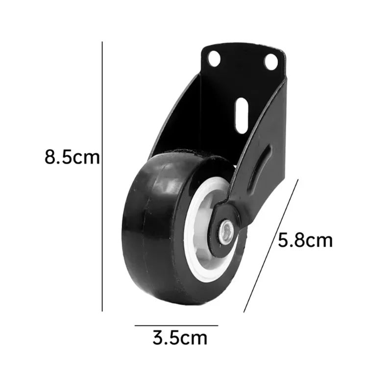 Grey Small Furniture Caster Wheels Rubber Wheel Pulley Hardware 1 2 4 6 PCS - Image 4