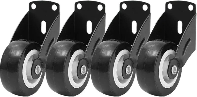 Grey Small Furniture Caster Wheels Rubber Wheel Pulley Hardware 1 2 4 6 PCS - Image 1