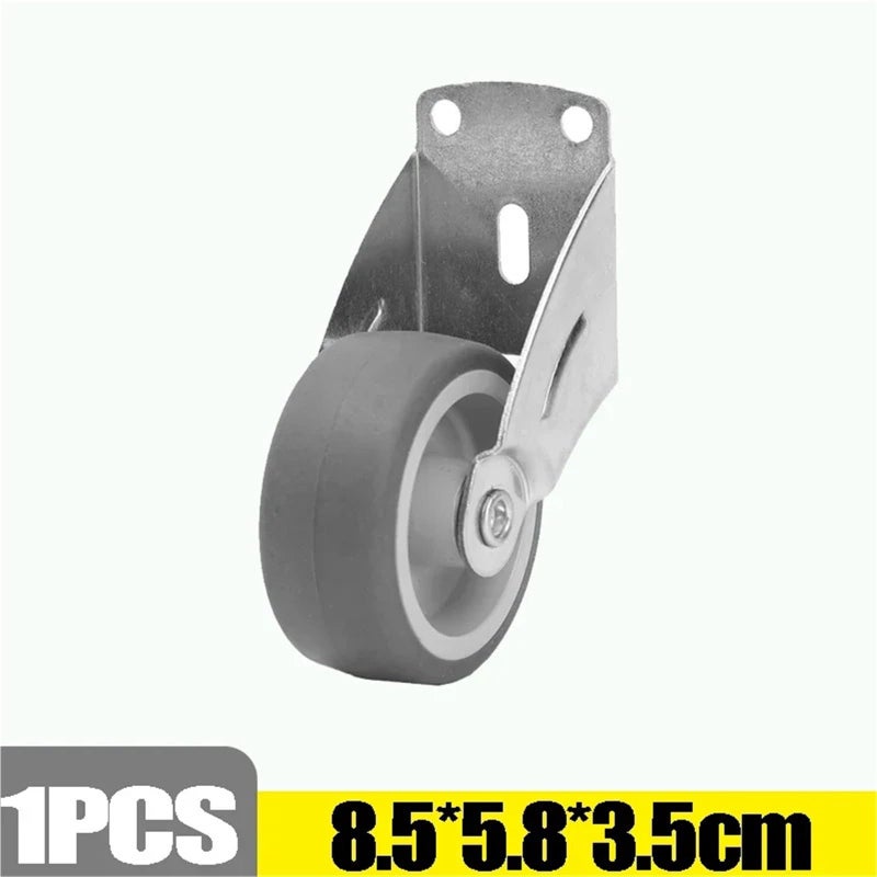 Grey Small Furniture Caster Wheels Rubber Wheel Pulley Hardware 1 2 4 6 PCS - Image 3