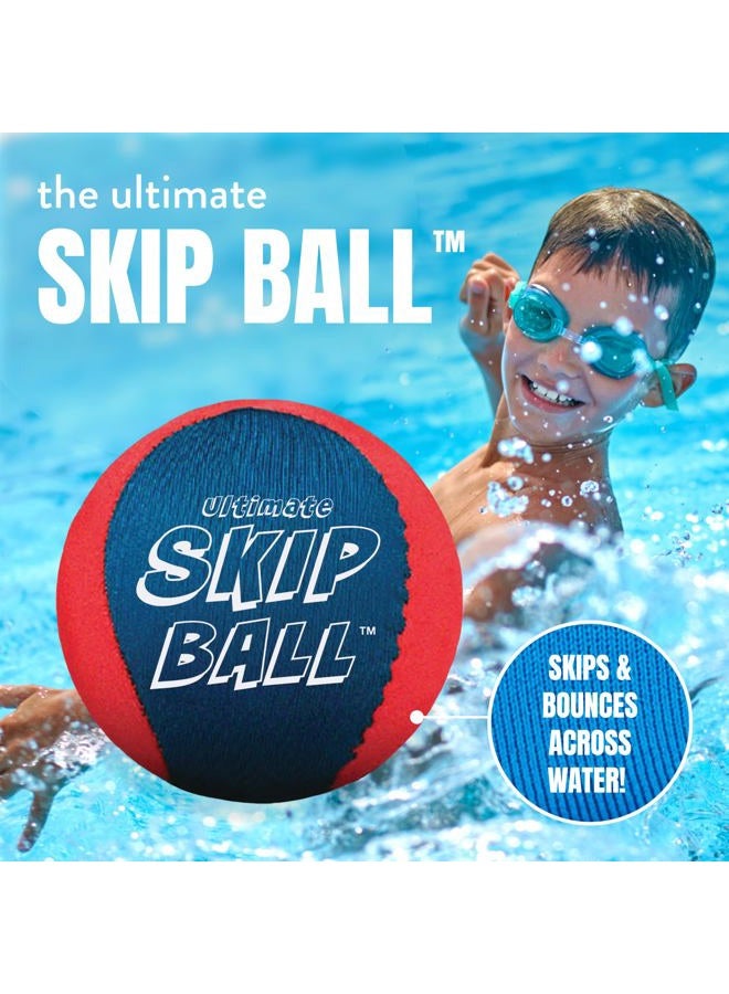 Activ Life The Ultimate Skip Ball: Summer Fun Guaranteed Water Bouncing Ball, A Must-Have Beach, Lake, and Pool Companion for All Ages, Create Memories with Friends & Family, 2pack, Red/Blue - Image 2