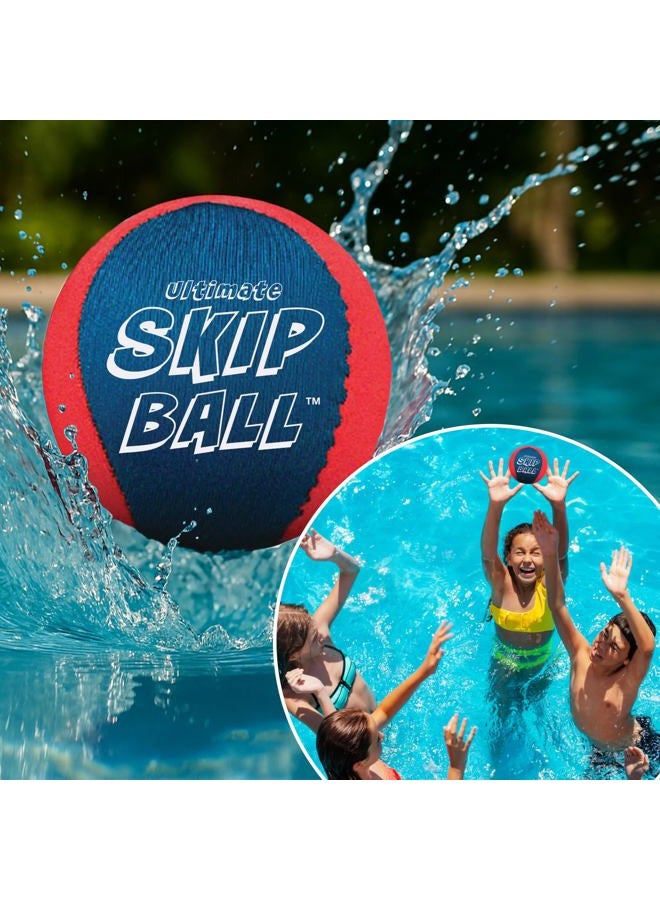 Activ Life The Ultimate Skip Ball: Summer Fun Guaranteed Water Bouncing Ball, A Must-Have Beach, Lake, and Pool Companion for All Ages, Create Memories with Friends & Family, 2pack, Red/Blue - Image 3