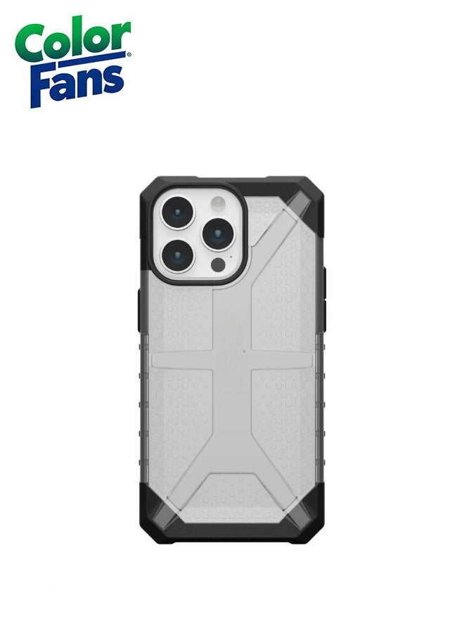 Color Fans iPhone 15 Pro Max Case, Plasma Rugged Lightweight Slim Shockproof Protective Case/Cover, Wireless Charging Compatible - Ice  - Image 2