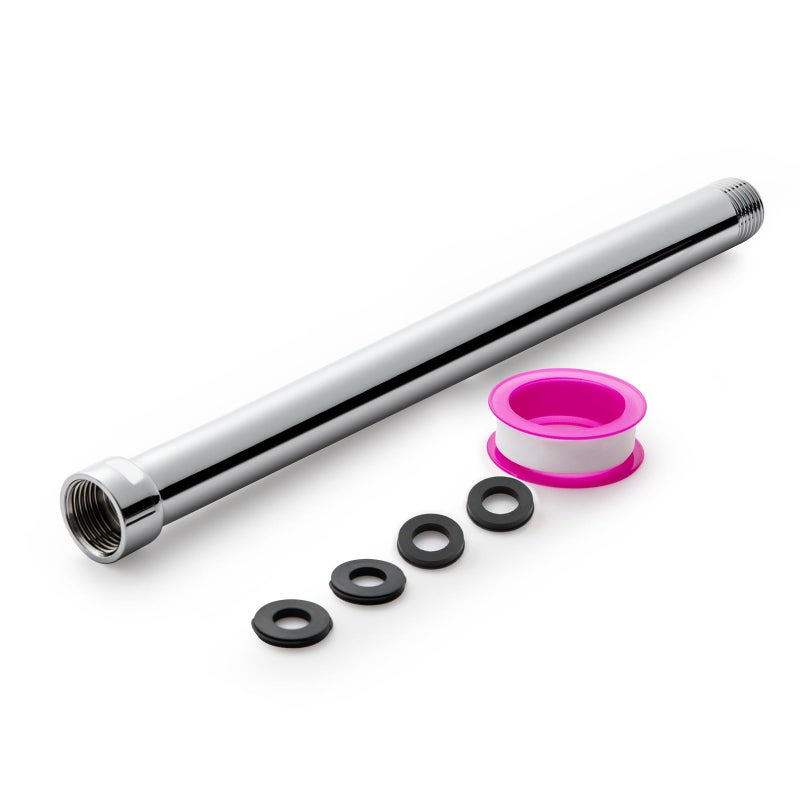 OFFO Shower Head Extension Arm 10 in Shower Arm Extension Shower Head Extender Made of 304 Stainless Steel Shower Pipe Extension Chrome