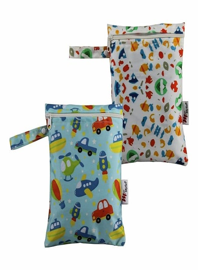 Myfav MY FAV Wet Dry Travel Laundry Bag Pack of 2| Water-Resistant Wet & Dry Pouch | Zipper Bag for Dirty Clothes; Bathing Suits; Gym Wear; Workout; Swimming & Travel Storage - Image 2
