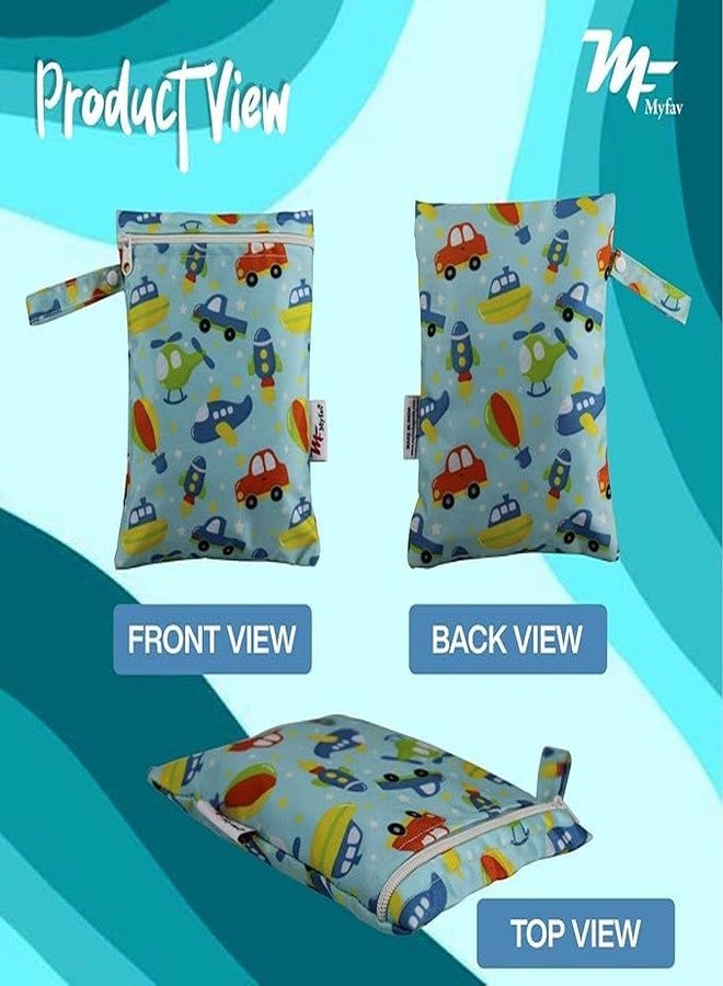 Myfav MY FAV Wet Dry Travel Laundry Bag Pack of 2| Water-Resistant Wet & Dry Pouch | Zipper Bag for Dirty Clothes; Bathing Suits; Gym Wear; Workout; Swimming & Travel Storage - Image 3