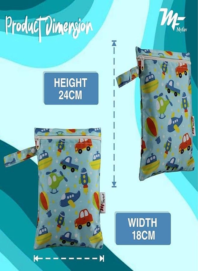 Myfav MY FAV Wet Dry Travel Laundry Bag Pack of 2| Water-Resistant Wet & Dry Pouch | Zipper Bag for Dirty Clothes; Bathing Suits; Gym Wear; Workout; Swimming & Travel Storage - Image 4