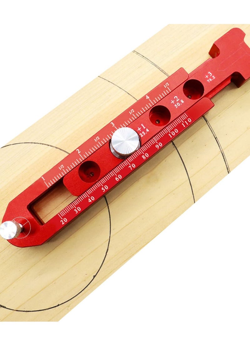 Y&D Adjustable Woodworking Marking Gauge Compass Scriber Aluminum Alloy Round Drawing Circle Ruler Precision Supplies Measurement Tools - Image 1