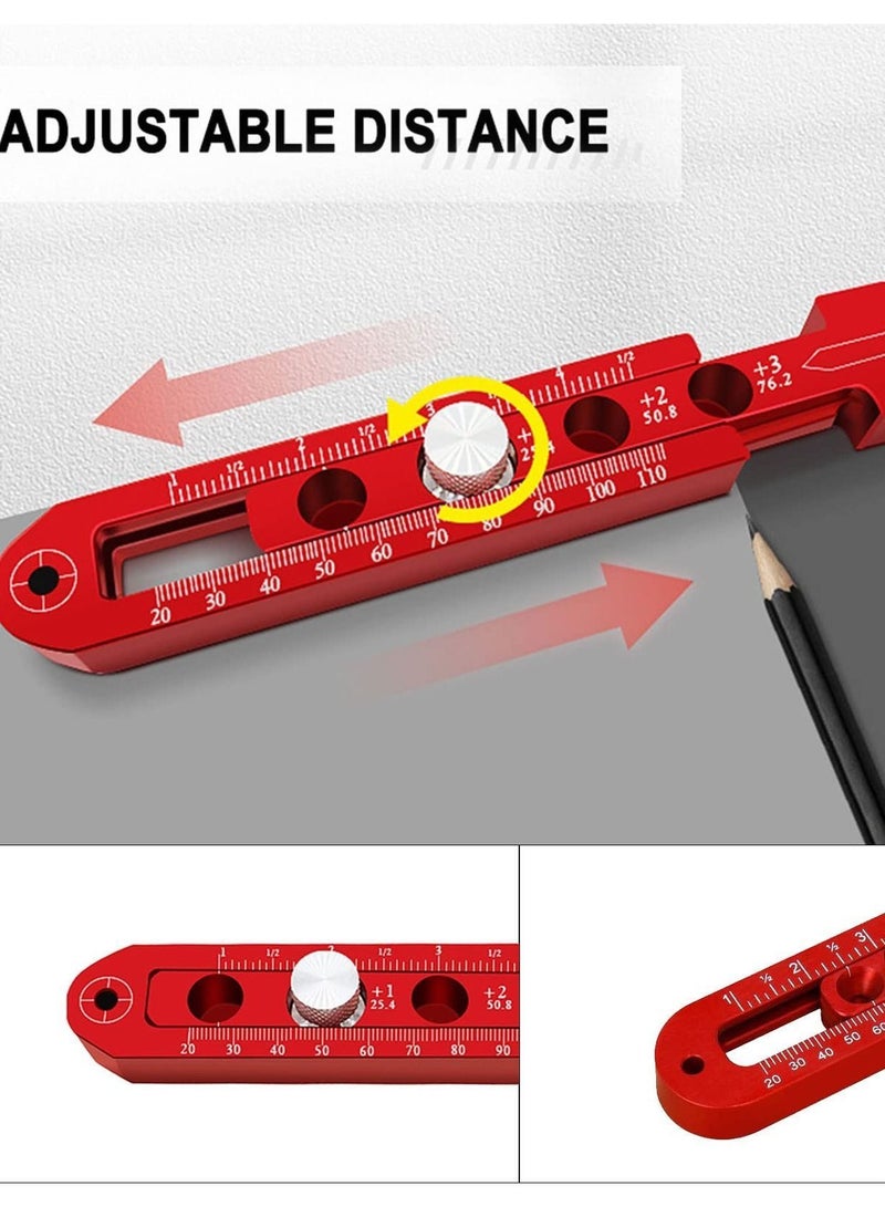 Y&D Adjustable Woodworking Marking Gauge Compass Scriber Aluminum Alloy Round Drawing Circle Ruler Precision Supplies Measurement Tools - Image 4