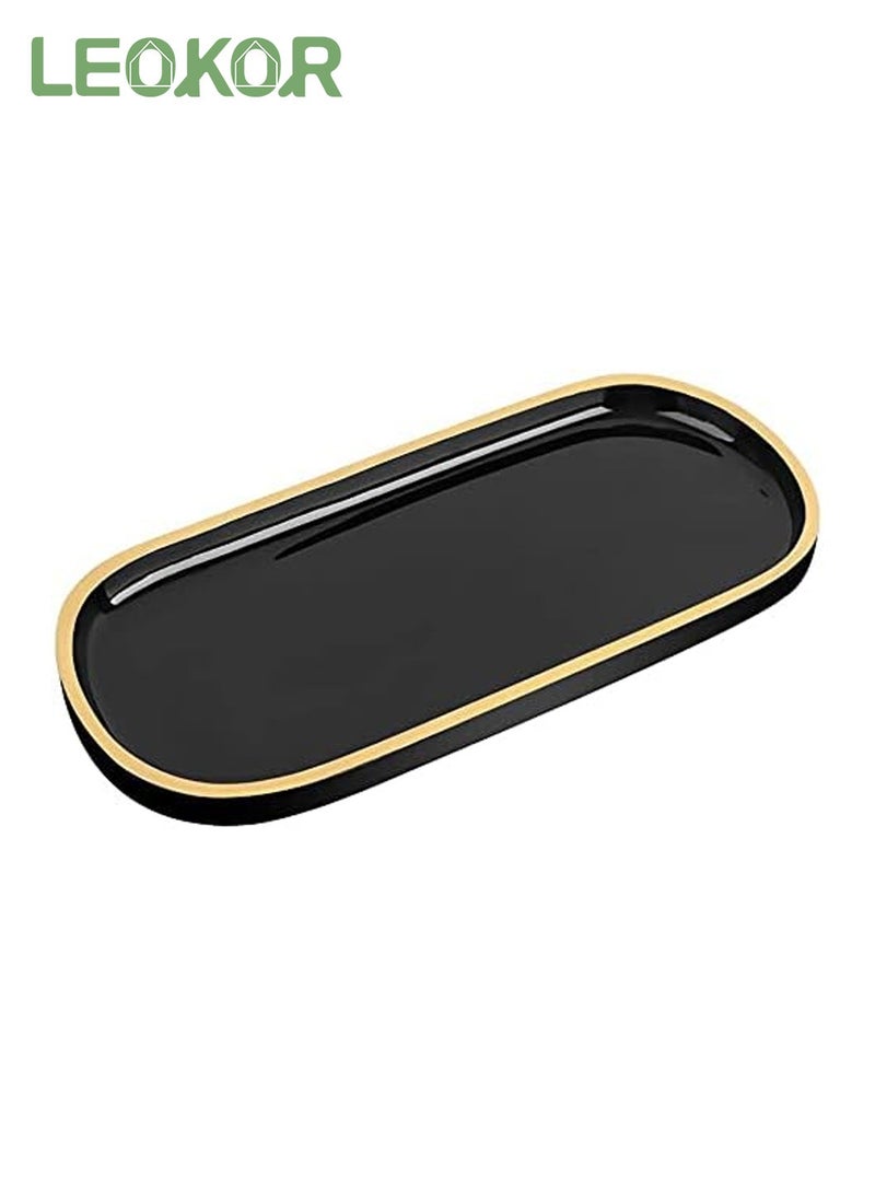 LEOKOR Bathroom Kitchen Dresser Vanity Tray Jewelry Dish Ring Holder Cosmetic Organizer  - Image 1