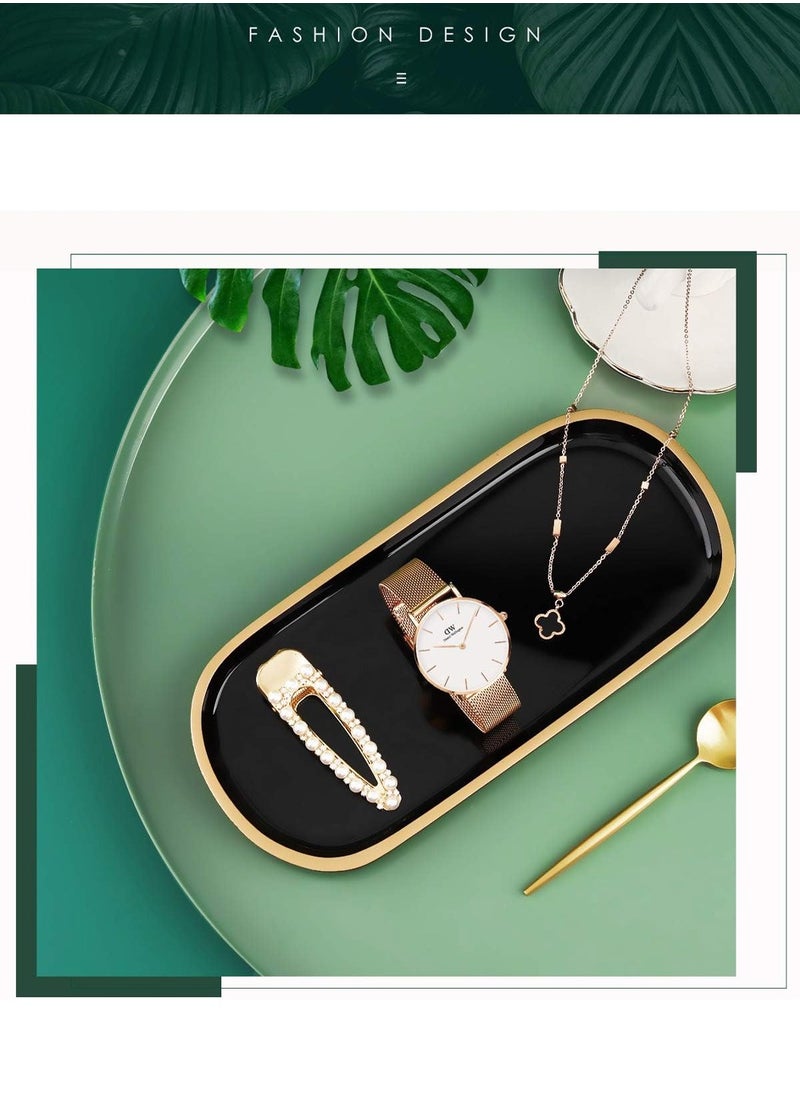 LEOKOR Bathroom Kitchen Dresser Vanity Tray Jewelry Dish Ring Holder Cosmetic Organizer  - Image 2