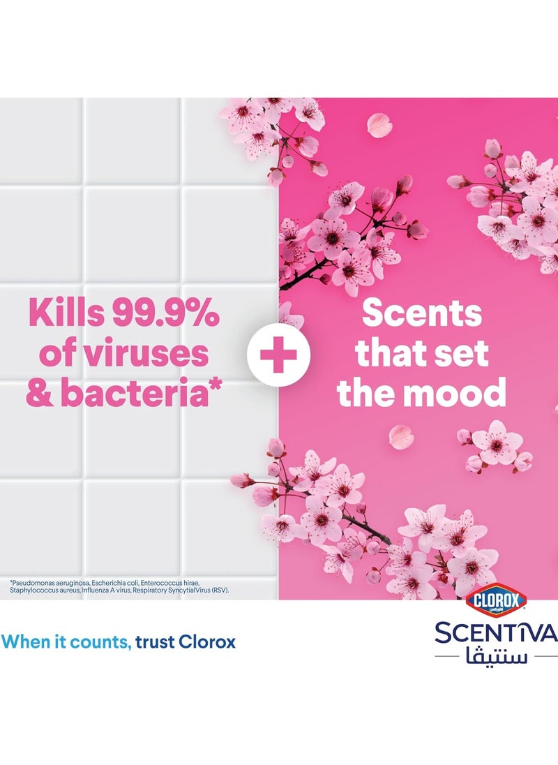 Clorox Scentiva Multipurpose Disinfectant Floor Cleaner Japanese Spring Blossom 2 x 1.5L  - Image 4