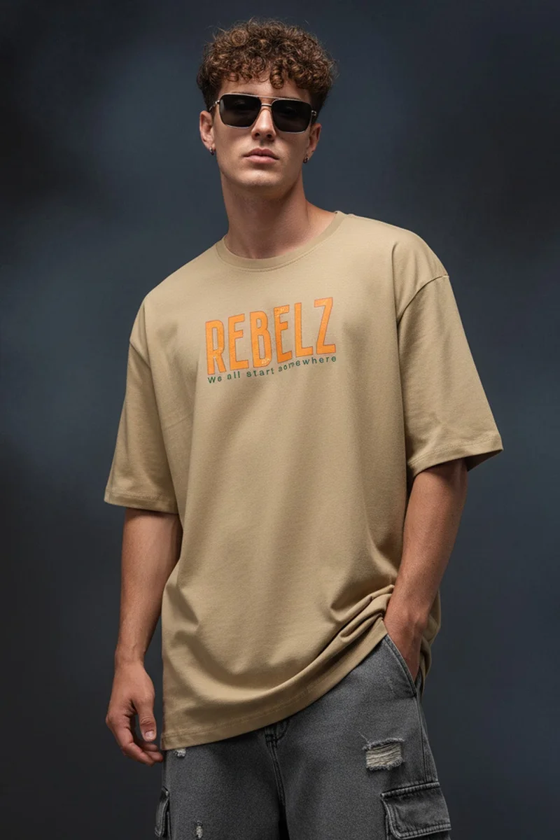 فيردو Veirdo Men’s Oversized , Plus Size  & Regular Fit T-Shirt | Premium Cotton Casual Tee