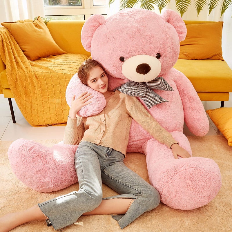 IKASA Giant Teddy Bear Plush Toy Stuffed Animals Pink 70 inches - Image 3
