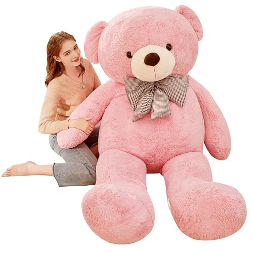 IKASA Giant Teddy Bear Plush Toy Stuffed Animals Pink 70 inches - Image 1