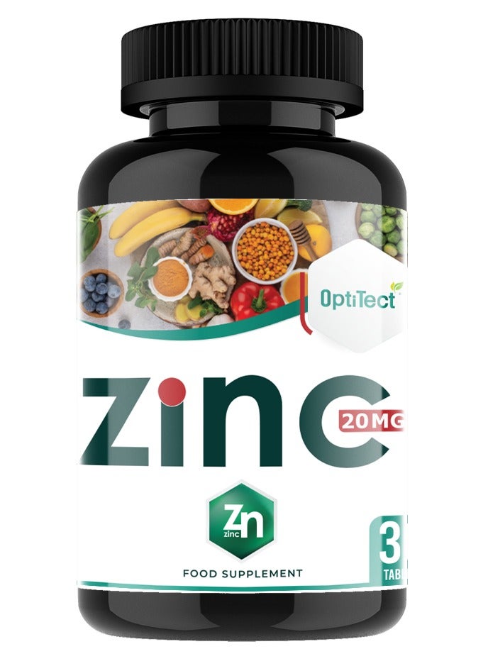 OptiTect Zinc 20 mg Supports Immune System 30 tablets - Image 1