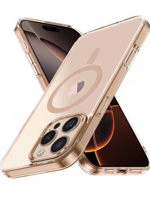 Desert Titanium Clear Cover Compatible for iPhone 16 Pro Max Case 6.9' [Anti-Yellowing] Hard Back Slim Shockproof iPhone 16 Pro Max Desert Titanium Case.