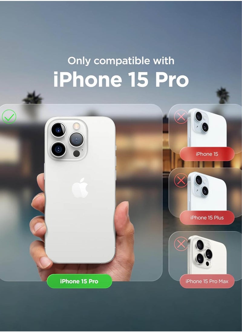 Elago - Liquid Silicone for iPhone 15 PRO Case Cover with Full Body Protection, Shockproof, Slim, Anti-Scratch Soft Microfiber Lining - White - Image 1