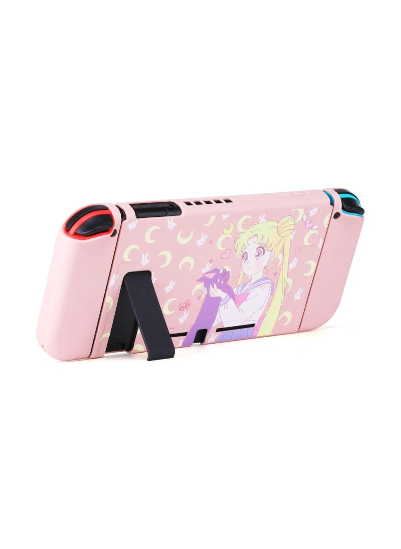 SYOSI - Switch Protective Cover,  Liquid Silicone Protective Case for Switch, Soft Slim Grip Cover Shell for Console and Joy-Con, Scratch, Crack Resistant, Easy Install (Sailor Moon) - Image 1